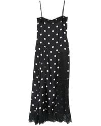 Sportmax - Long Polka Dot Dress - Lyst