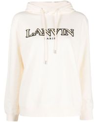 Lanvin - Logo Cotton Hoodie - Lyst
