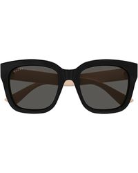 Gucci - Accessoires ,Zwart ,Square Frame Injection Zonnebril - Lyst