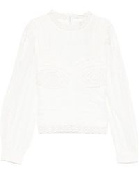 FARM Rio - Off- Long Sleeve Crochet Blouse - Lyst