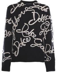 Dolce & Gabbana - Wool And Cashmere Logo Sweater - Lyst