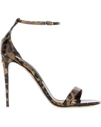 Dolce & Gabbana - Dolce & Gabbana Printed Leather Sandals - Lyst