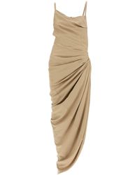 Jacquemus - La Robe Saudade Longue Asymmetrisch Drapiertes Kleid - Lyst