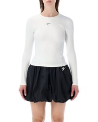 Nike - T-Shirt Met Logodetail En Lange Mouwen - Lyst