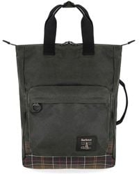 Barbour - Field Waxed Sage Backpack - Lyst