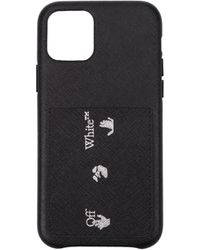 Off-White c/o Virgil Abloh - Porta Iphone Iphone 11 Pro Uomo Pelle Nero - Lyst