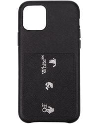 Off-White c/o Virgil Abloh - Porta Iphone Iphone 11 Pro Uomo Pelle Nero - Lyst