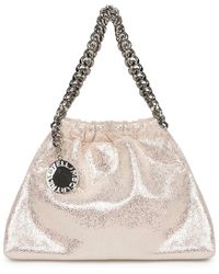 Stella McCartney - Metallic Quilted Chain Handle Shoulder Bag - Lyst