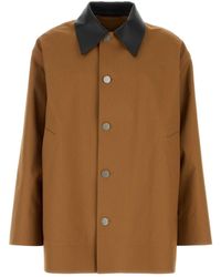 Jil Sander - Caramel Cotton Trench Coat - Lyst