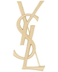 Saint Laurent - Brooch Cassandre Brass Brooches & Pins - Lyst