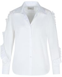 Coperni - Ruffle' Cotton Shirt - Lyst