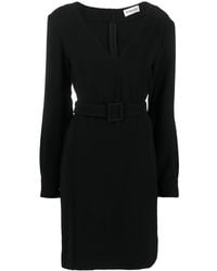 P.A.R.O.S.H. - Belted V-Neck Minidress - Lyst