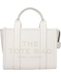 Marc Jacobs - Borse A Mano The Tote Donna Pelle Bianco/Cotone - Lyst