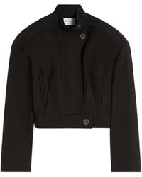 Sportmax - Oversized Katoenen Bomberjack Zwart - Lyst