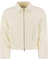 Max Mara - Argenta Cropped Silk And Cotton Sweatshirt - Lyst