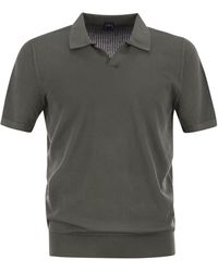 Fedeli - Giza Katoen Met Korte Mouwen Poloshirt - Lyst