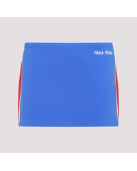 Miu Miu - Logo Mini Skirt - Lyst