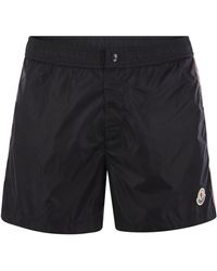 Moncler - Swim Shorts With Tricolour Trim - Lyst