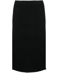 Tom Ford - Zipped Ribbed Silk Skirt - Lyst