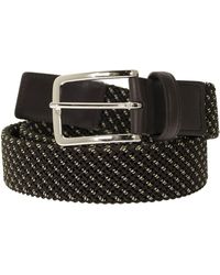 Hogan - Elastic Belt In Fabric And Leather - Lyst