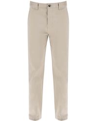 Ami Paris - Cotton Satin Chino Pants - Lyst