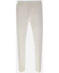 PT Torino - Dieci Cotton Slim Fit Trousers - Lyst