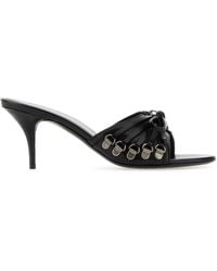 Balenciaga - Leather Cagole Mules - Lyst