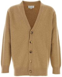 Maison Margiela - Cappuccino Wool Cardigan - Lyst