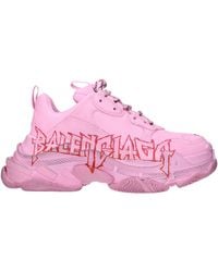Balenciaga - Sneakers Triple S And Leather - Lyst