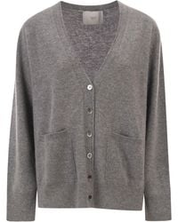 Vanisé - V-Neck Cashmere Cardigan With Dropped Shoulders - Lyst