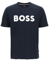 BOSS - Tiburt 354 Logo Print T Shirt - Lyst