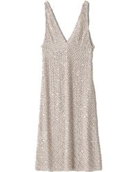 Miu Miu - Embroidered Chiffon Dress - Lyst