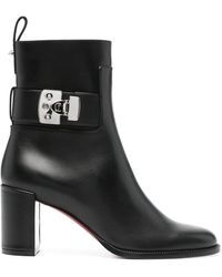Christian Louboutin - Booty Lock Calfskin Boots 70 - Lyst