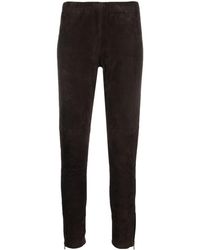 P.A.R.O.S.H. - Slim-fit Suède Broek - Lyst