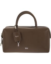 Max Mara - Holdallm mittelgroße Umhängetasche aus Naturleder - Lyst