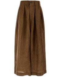 Uma Wang - Biscuit Viscose-Blend Poetic Wide-Leg Pant - Lyst
