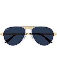 Cartier - Santos de CT0532S -004 - Silber / Gold - Lyst