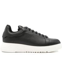 Emporio Armani - Leather Sneakers - Lyst