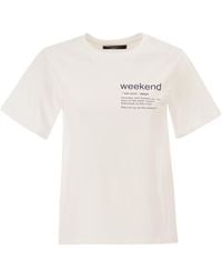 Weekend by Maxmara - Wkdtenue Jersey T Shirt With Print - Lyst