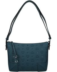 MCM - Frauen's Umhängetasche aus blauem/blaugrünem Leder - Lyst