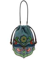 Etro - Suede Leather Bucket Bag - Lyst