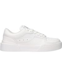 Dolce & Gabbana - Baskets en cuir "new roma" - Lyst