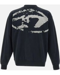 DIESEL - Sudadera de jersey de algodón de en negro - Lyst