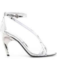 McQueen - Twisted Armadillo 95Mm Patent Sandals - Lyst