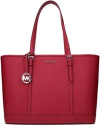 Michael Kors - Jet Set Travel Shoulder Bag/Dark Raspberry Leather - Lyst