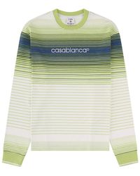 CASABLANCA - Stripes Crew Neck T-Shirt - Lyst