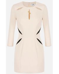 Elisabetta Franchi - Mini Dress With Two Tone Cut Out - Lyst