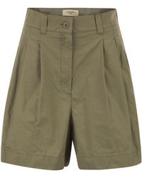 Weekend by Maxmara - Wkdarmonia – Cotton Shorts With Front Pleats - Lyst