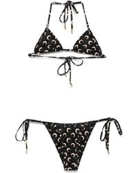 Marine Serre - Bikini Mit Mond-Print - Lyst