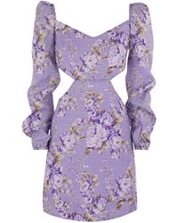 Mc2 Saint Barth - Jara Mini -jurk Met Bloemen - Lyst